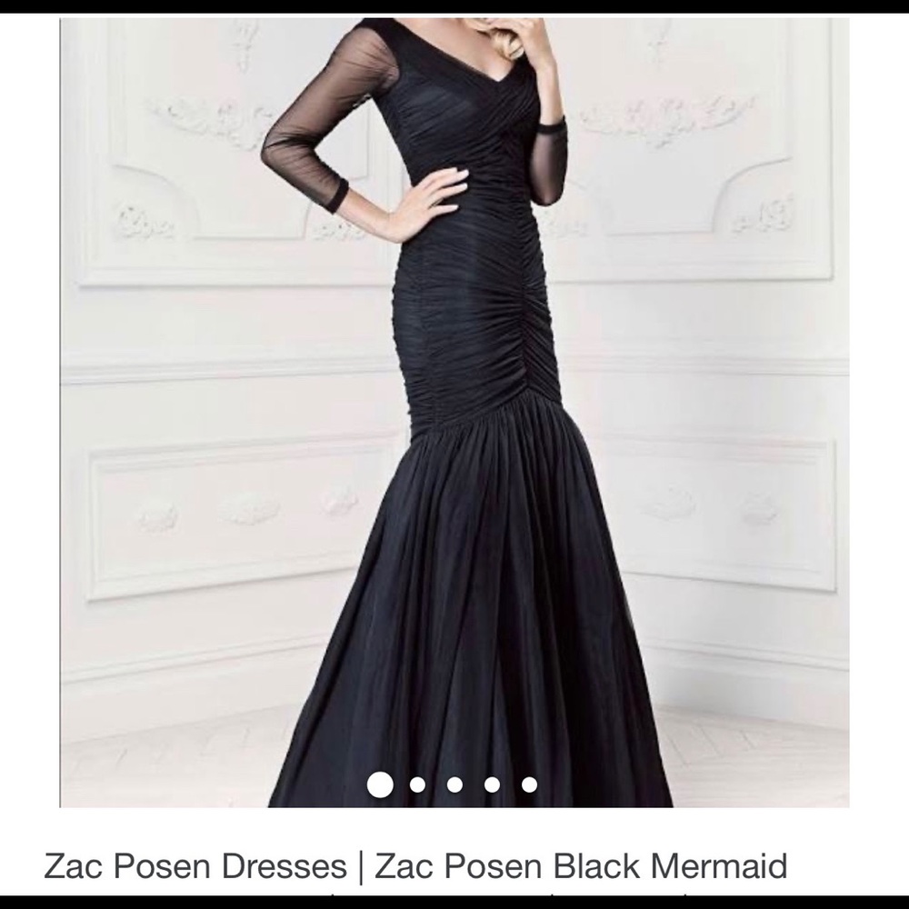 🖤 Truly Zac Posen Black Mermaid Dress